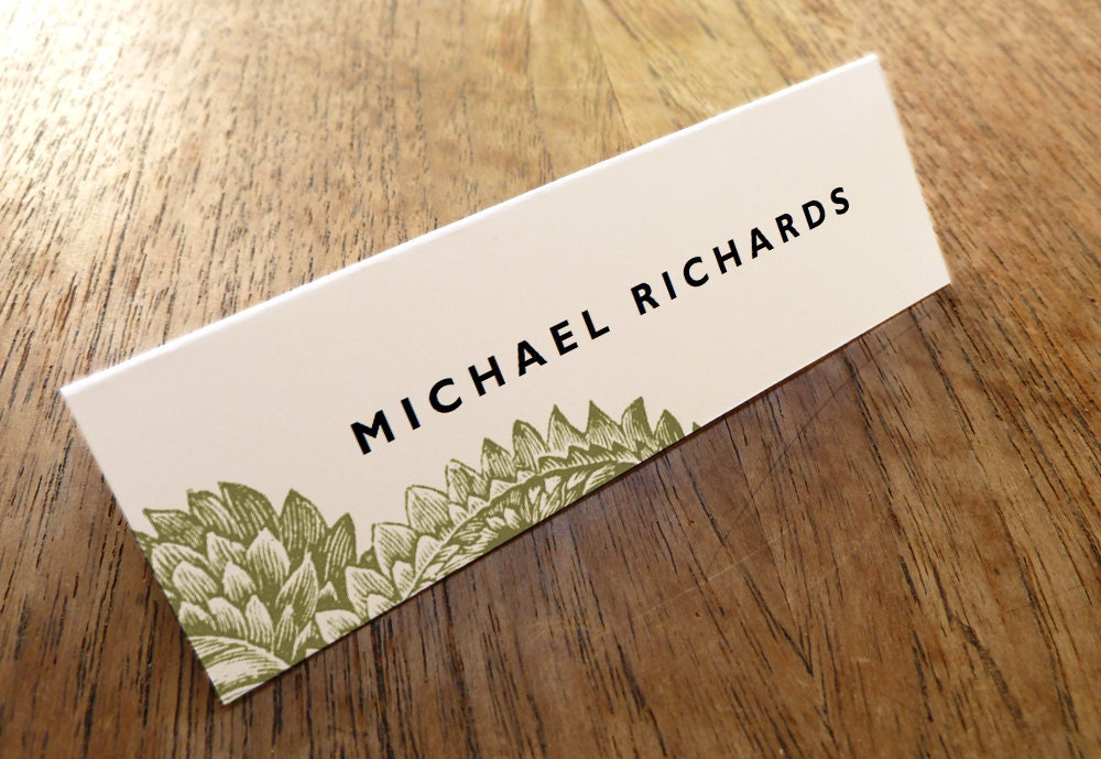 Printable Wedding Place Cards - Thistle