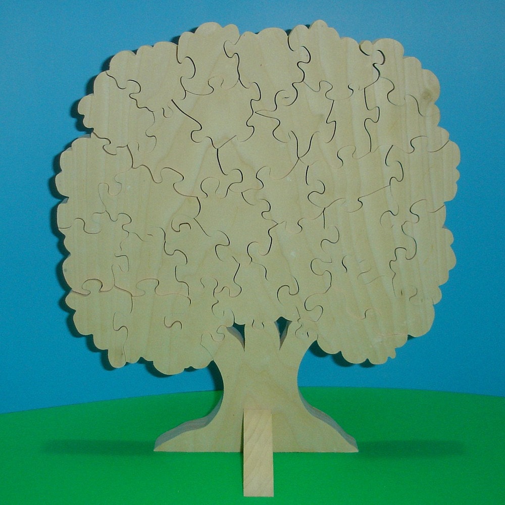 Family Tree 3d Wooden Puzzle - Wedding Guest Book Puzzle - Unfinished 30 pc.