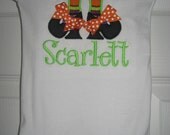 Boutique Halloween Witch boots monogrammed one piece