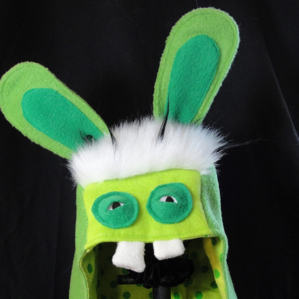 Animal Hat - Lucky Bunny Hungry Hat - Baby Size - READY TO SHIP