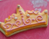 Custom Decorated Tiara Sugar Cookies - 1 Dozen