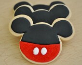 Mickey Mouse Sugar Cookie Favors- 2 Dozen