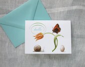 Hello Butterfly Cards set of 6
