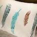 wild bird feathers lumbar pillow case