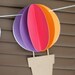 3D Hot Air Balloon Banner - Up Up and Away - Rainbow - Circus -  - baby shower, birthday party, nursery decor - custom colors available