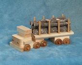 Handcrafted Wood Toy Log Truck