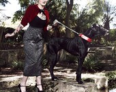 Hot for Teacher high waisted Leopard-print pencil skirt by Suzi Homemaker 50s VLV