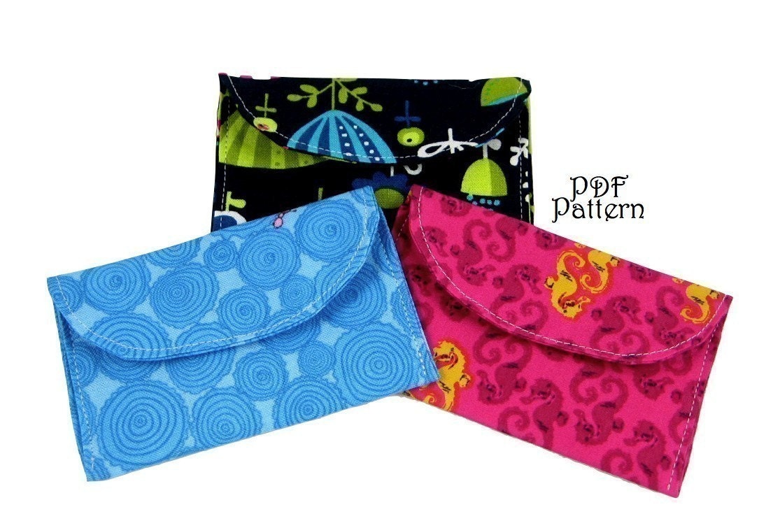 MoneySleeve (Instant Download) PDF Pattern- have your mini wallet TODAY, aGreenSleeve, wallet, money pouch, pill pouch, gift card holder