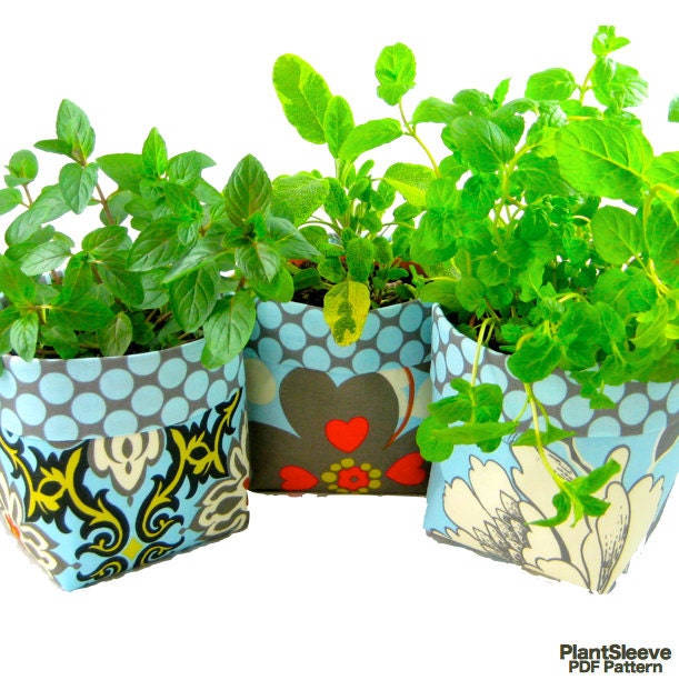PlantSleeve (Instant Download) PDF Pattern- aGreenSleeve for your plants- flower pot, plant holder, cover, pot plant sleeve