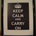 Keep Calm and Carry On FRAMED Print - Black