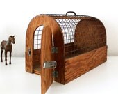 Vintage Wooden Animal Cage / Carrier