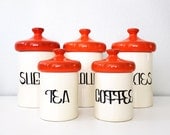 Vintage Kitchen Jars - Coffee, Tea
