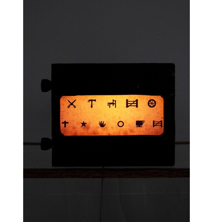 Antique Wooden Eye Chart Light Box
