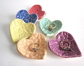 5 Ring holder, ring dish, Bridal shower favors,  Wedding shower favors, Birthday party favors, ceramic pottery (c)