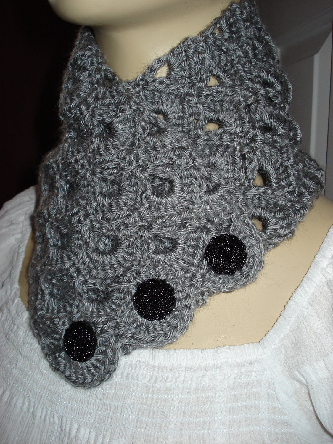 Beautiful Classy Soft Grey Neck Warmer Scarf FREE SHIPPING And Ready To Ship