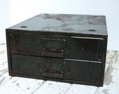 Vintage Emerald Green Metal Organizer