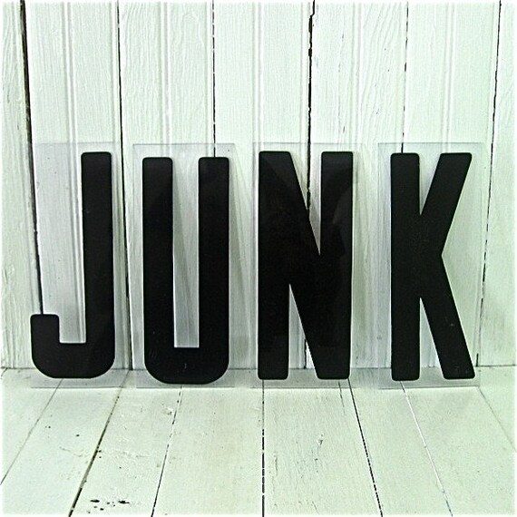 I Heart JUNK Vintage Letters