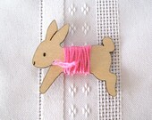 Lovey the Bunny Rabbit Embroidery Floss Holder