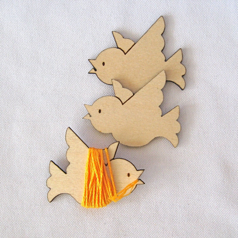 Peeps the Bird Embroidery Floss Holder (Set of 3)