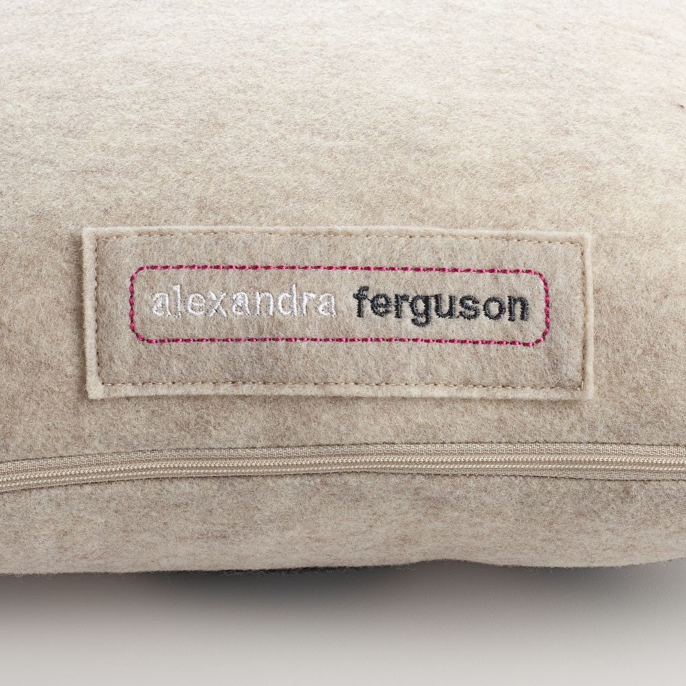NO WHINING - recycled felt applique pillow  14"x18" - more colors available