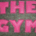 GO TO THE GYM Felt Applique Pillow