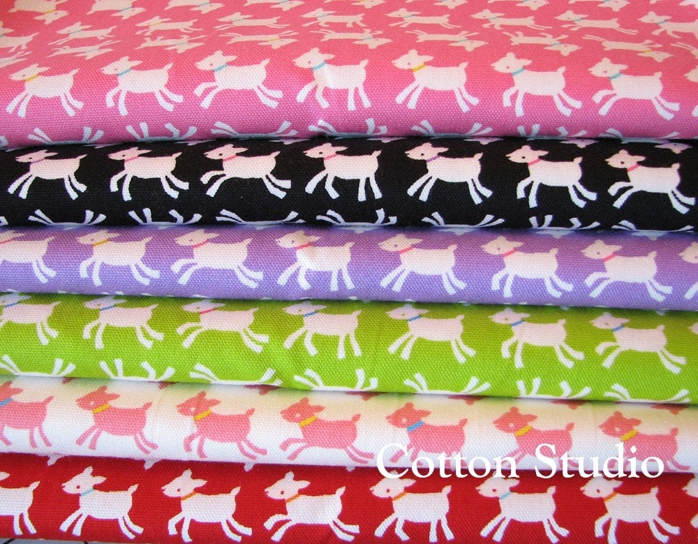Kawaii Goat Fabric Half Yard Bundle Set