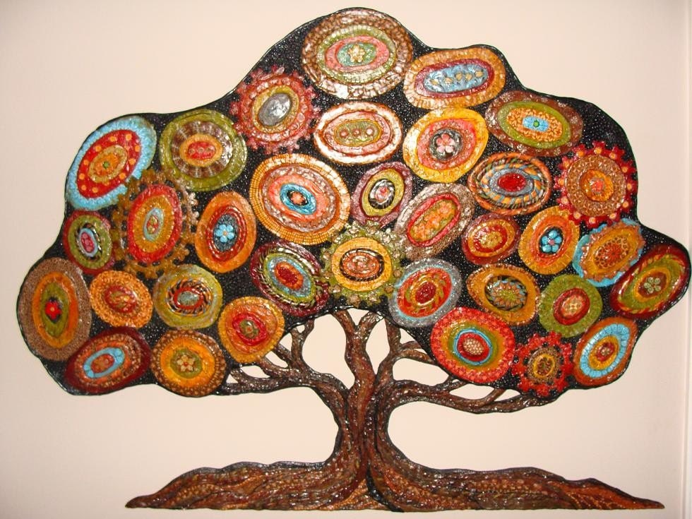Polymer Clay tree wall art