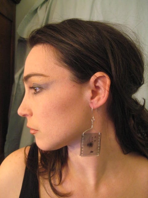 Road Trippin' Upcycled film negative earrings