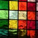 Rainbow Stained glass window panel rectangular multi-colored spectrum