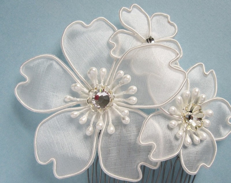 Sakura Bridal Fascinator Silk Flowers