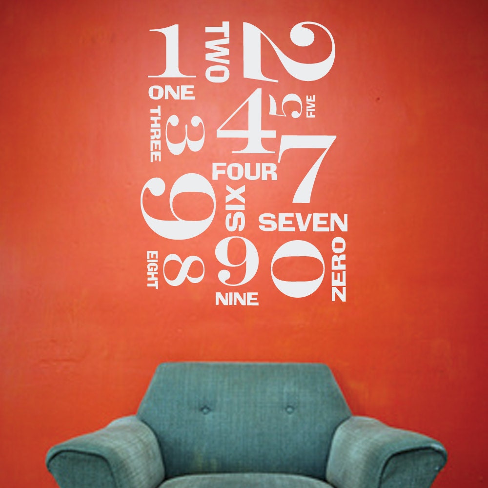 More Numbers Wall Vinyl Decals Art Graphics Stickers