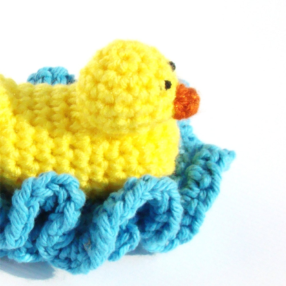 Duck Washcloth Scrubbie Bath Toy Crochet Pattern PDF INSTANT DOWNLOAD