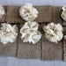 8 Burlap Silverware Holder Set of 8