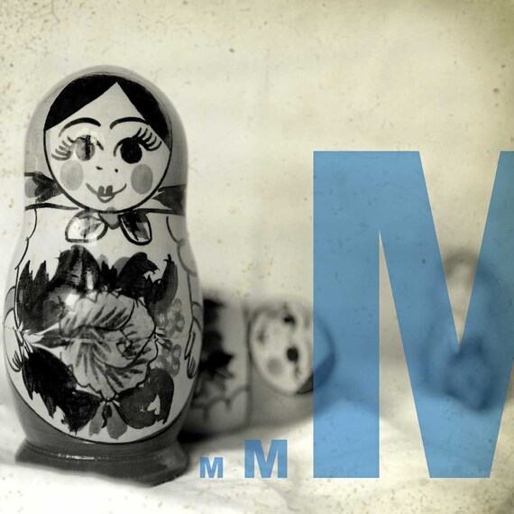 Polaroid photo, home decor, nursery art, Matryoshka - 8x8