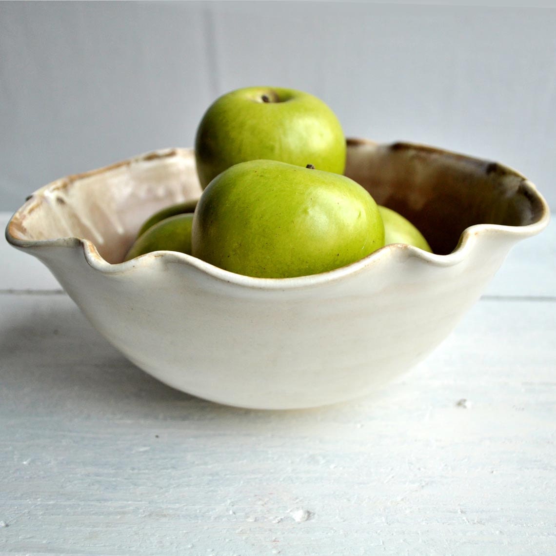 minimalist ceramic bowls nesting bowl set of 3 flower shape handmade serving bowls Autumn brown