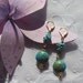 Turquoise Mosaic and Nugget Earrings