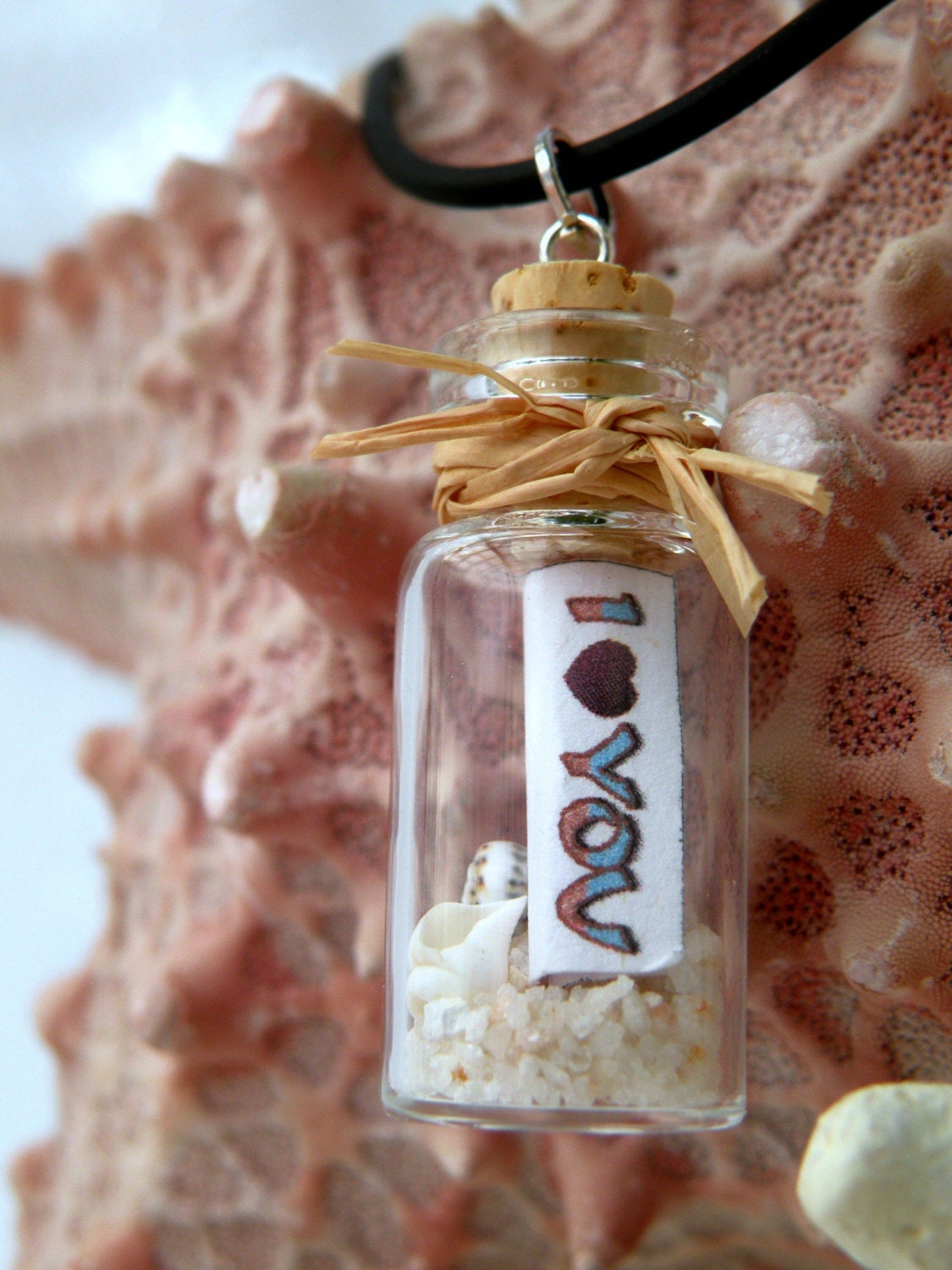 I Love You - Message In A Bottle Pendant - Capture Her Heart