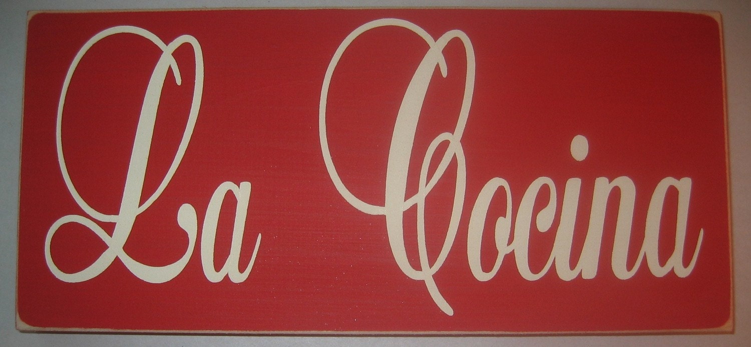 La Cocina, Kitchen, Spanish, You Pick Color Sign/Decor