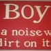 Boy n: a noise with dirt on it., Bedroom, Playroom,  Decor, Sign