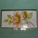 Vintage enamel pill box with flower design - 1960s