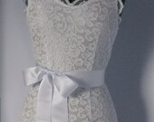 White Ribbon Bridal Sash, Wedding Sash, Bridesmaid Belt