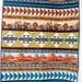 Monument Valley Lap Quilt, Southwest Pottery in Turquoise and Brown, Fathers Day Gift