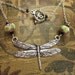 Dragonfly n Lampwork Necklace
