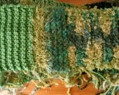 Superlong Knit Scarf for Man or Woman / Cedar Olive Emerald Forest Army Green / The Amazon