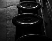 Empty Bar Stools - 8x12 Fine Art Black and White Photograph