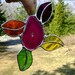 Retro Flower Stained Glass Suncatcher Psychedelic Hippie Easter Mothers Day Wedding Graduation Spring Birthday Gift Original Design