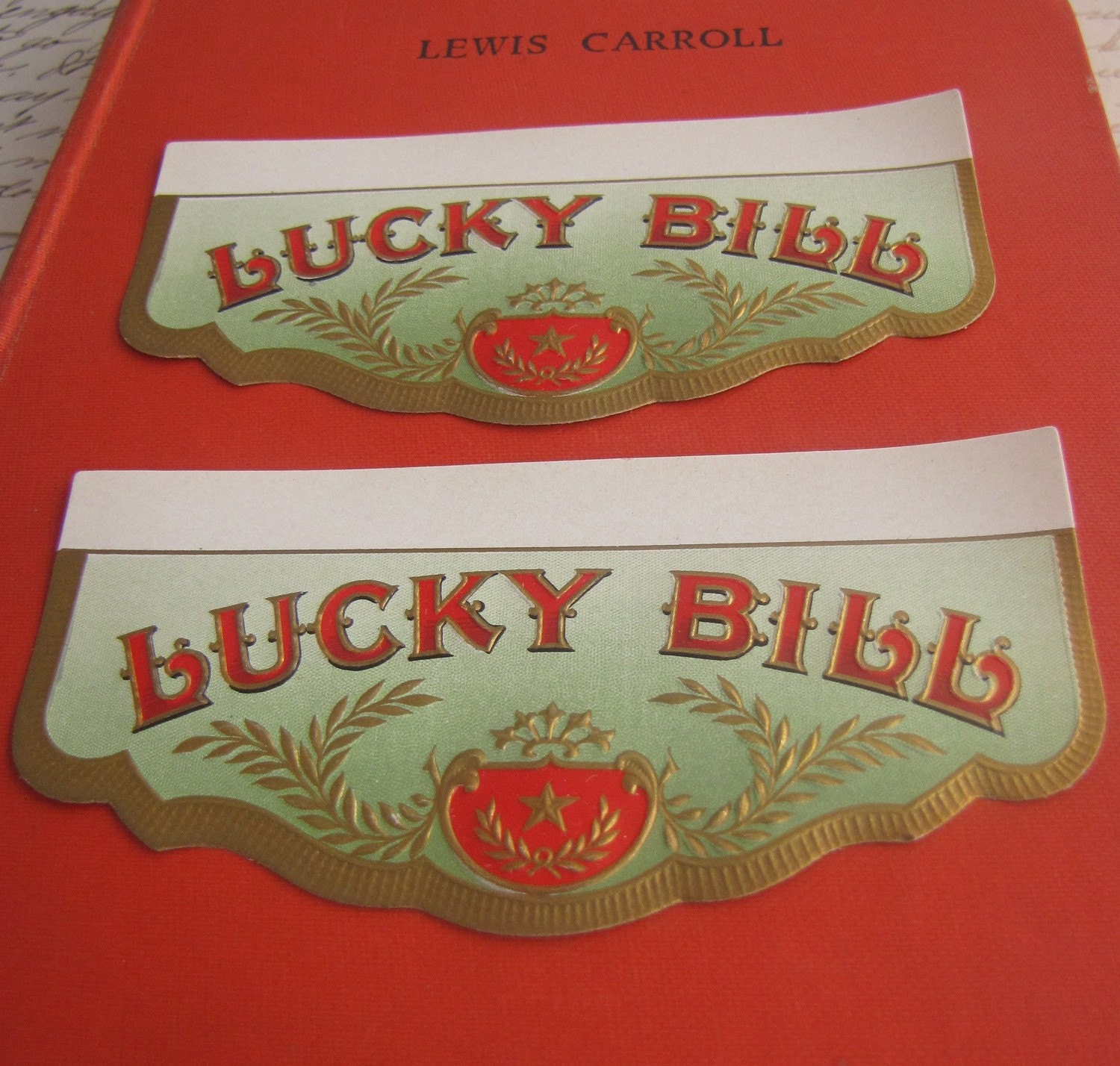 5 x Vintage Lucky Bill Cigar Labels Perfect for Journalling Scrapbooking Altered Arts Etc