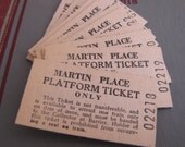 10 x Old Australian Railway Platform Tickets for Altered Arts Mixed Media Collage Destash