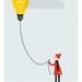 Children decor balloon Light bulb - Print 8 x 11.5