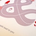 Ampersand Love Anniversary Valentine - All roads lead to you Print 8 x 11.5
